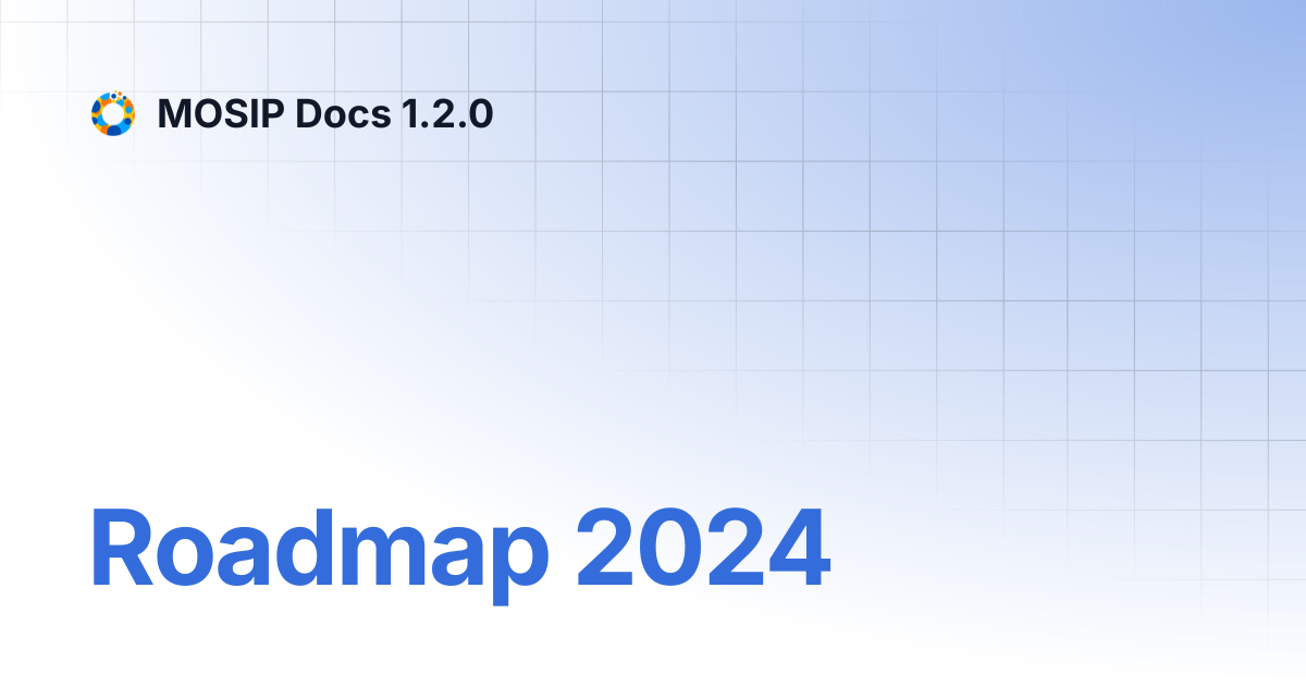 Roadmap 2024 | MOSIP Docs 1.2.0